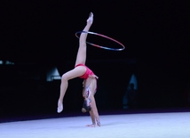 Bakıda bədii gimnastika üzrə Dünya Kuboku yarışlarının sonuncu günü. Azərbaycan, Bakı, 24 iyul 2016